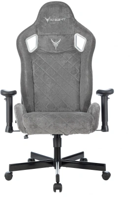 Кресло игровое Knight Outrider LTD серый Light-19 с подголов. крестов. металл