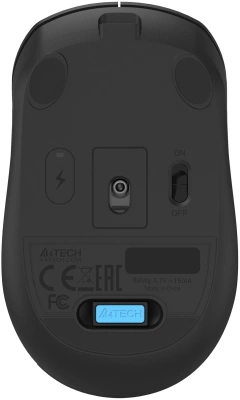 Мышь A4Tech Fstyler FG15CS Air2 черный оптическая 1200dpi silent беспров. USB для ноутбука 3but (FG15CS AIR2 BLACK)