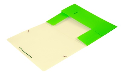 Папка на резинке Бюрократ Неон DNE510LETT A4 пластик 0.5мм кор.30мм салатовый
