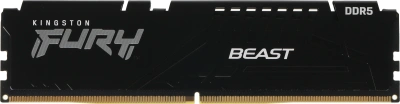 Память DDR5 2x32GB 5600MHz Kingston KF556C40BB2K2-64 Fury Beast Black RTL PC5-44800 CL40 DIMM UDIMM 288-pin 1.25В dual rank с радиатором Ret