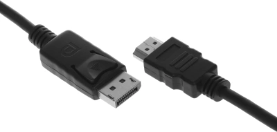 Кабель аудио-видео Buro DisplayPort (m)/HDMI (m) 1.8м. позолоч.конт. черный (BHP RET HDMI_DPP18)