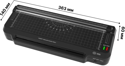 Ламинатор Cactus CS-LAB-F1 черный A4 (70-125мкм) 25см/мин (2вал.) хол.лам. лам.фото