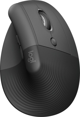 Мышь Logitech Lift графитовый оптическая 4000dpi silent беспров. BT/Radio USB для ноутбука 5but (910-006479)