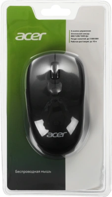 Мышь Acer OMR300 черный оптическая 1600dpi беспров. USB 6but (ZL.MCECC.01R)
