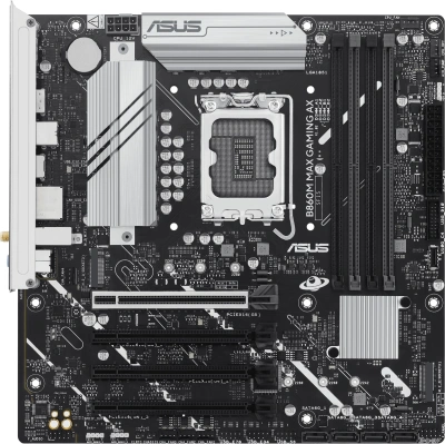 Материнская плата Asus B860M MAX GAMING AX Soc-1851 Intel B860 4xDDR5 mATX AC`97 8ch(7.1) 2.5Gg RAID+DP