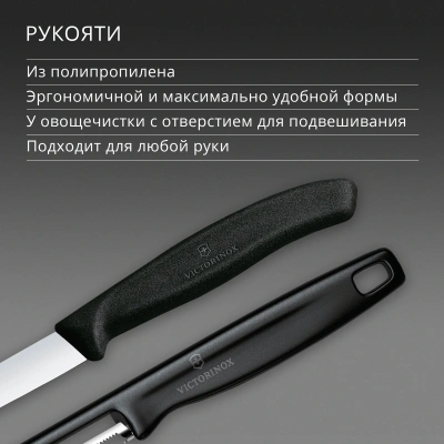 Набор нож/овощеч. Victorinox Swiss Classic 6.7113.21 компл.:2предм. черный европодвес