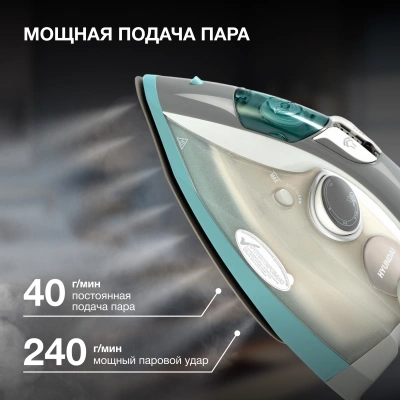 Утюг Hyundai H-SIP2700 2700Вт белый/серый