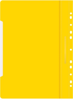 Папка-скоросшиватель Бюрократ PS-P20YEL A4 прозрач.верх.лист боков.перф. пластик желтый 0.12/0.16