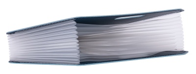 Папка с 13 прозр.вклад. Deli 63952DK-BLUE A4 полипропилен темно-синий с ручками