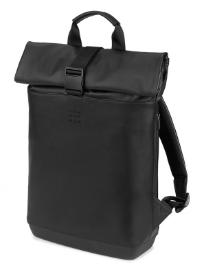РюкзакДА Moleskine CLASSIC ROLLTOP (ET86RBKBK) 40x32x12см эко-кожа черный