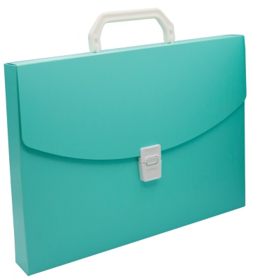 Портфель Бюрократ Пастель PASTPP01GRN 1 отдел. A4 пластик 0.7мм мятный