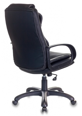 Кресло руководителя Бюрократ CH-839 черный Leather Black экокожа крестов. пластик