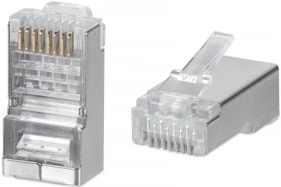 Коннектор Cabeus (8P8C-SH-C6) UTP кат.6 RJ45 серебристый