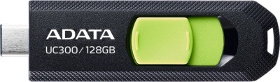 Флеш Диск A-Data 128Gb Type-C UC300 ACHO-UC300-128G-RBK/GN USB3.2 черный/зеленый