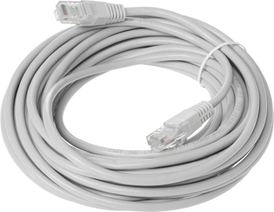 Патч-корд KingPrice KP-PC-c5e-10m-g 1Гбит/с UTP 4 пары cat.5E solid CCA molded 10м серый RJ-45 (m)-RJ-45 (m)