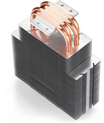 Устройство охлаждения(кулер) Deepcool Gammaxx 400 Blue Basic одноцветная Soc-AM5/AM4/1200/1700/1851 черный 4-pin 18-30dB Al+Cu 130W 640gr Ret (DP-MCH4-GMX400P-BL)
