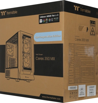 Корпус Thermaltake Ceres 350 MX Hydrangea голубой без БП E-ATX 2x140mm 2xUSB3.0 audio bott PSU