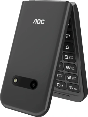 Мобильный телефон AOC 285 A черный раскладной 2Sim 2.8" 240x320 RTOS 0.3Mpix GSM900/1800 FM microSD max32Gb