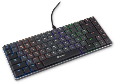 Клавиатура Оклик K615X механическая серый/серебристый USB slim Multimedia for gamer LED (1934413) кабель 1.5м