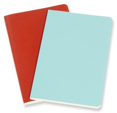 Блокнот Moleskine VOLANT QP711F16B24 Pocket 90x140мм 80стр. линейка мягкая обложка оранжевый/голубой (2шт)