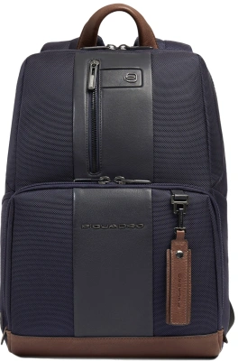 Рюкзак Piquadro Brief2 CA3214BR2/BLUCU темно-синий/коричневый нейлон/натур.кожа