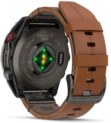 Смарт-часы Garmin Fenix 8 Pro 47мм 1.4" AMOLED корп.серый рем.песочный разм.брасл.:132-215мм (010-03198-40)