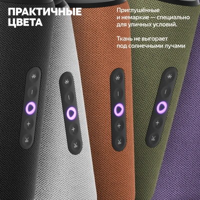 Умная колонка Yandex Стрит Алиса фиолетовый 30W 2.0 BT/Wi-Fi 10м 3300mAh (YNDX-00030VIO)