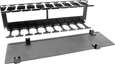 Кабельный органайзер горизонтальный ЦМО ГКО-П-2-9005 пальцы 2U шир.:19" глуб.:116мм