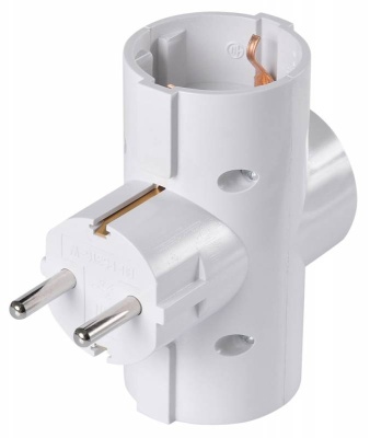 Сетевой разветвитель Buro BU-PS3TG-W (3 розетки) белый (пакет ПЭ)