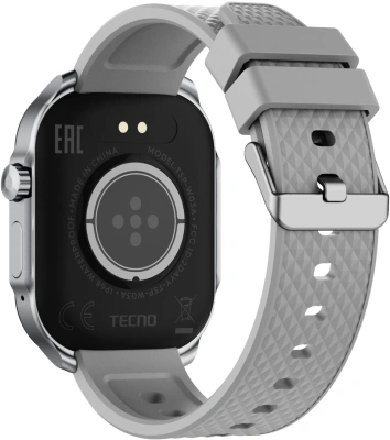 Смарт-часы Tecno Watch 3 Active 2.04" LCD корп.серебристый рем.серебристый (W03A)