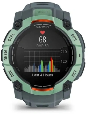 Смарт-часы Garmin Instinct 3 1.3" AMOLED корп.бирюзовый рем.бирюзовый (010-03020-01)