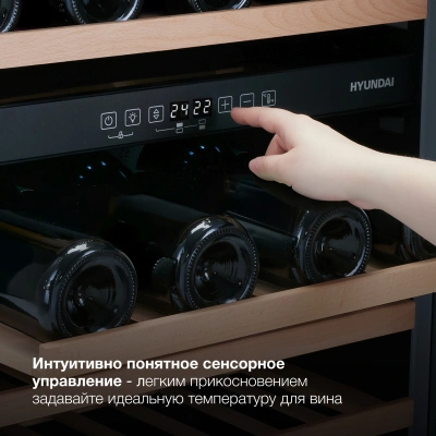 Винный шкаф Hyundai HBWC 0862 DUT 1-нокамерн. черный