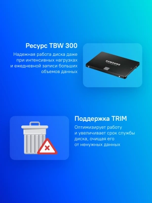 Накопитель SSD Samsung SATA-III 500GB MZ-77E500BW 870 EVO 2.5"