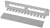 Кабельный органайзер горизонтальный ЦМО ГКЗ-2U односторонний окна 2U шир.:19" глуб.:57мм