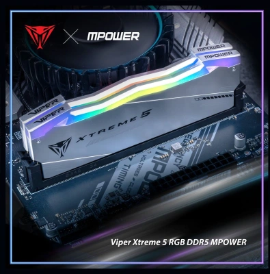 Память DDR5 2x16GB 8000MHz Patriot PVXR532G80C38KM Viper Xtreme 5 RGB RTL Gaming PC5-64000 CL38 DIMM UDIMM 288-pin 1.45В с радиатором Ret