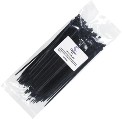 Стяжка пластиковая Cabeus CTBL-200 200x3.6мм (упак:100шт) нейлон внешний (-40/+85) черный