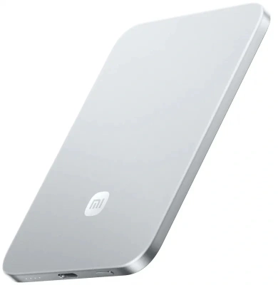 Мобильный аккумулятор Xiaomi UltraThin Magnetic Power Bank 5000 15W GL 5000mAh QC/PD 22.5W 3A USB-C беспров.зар. серебристый (BHR08Z2GL)