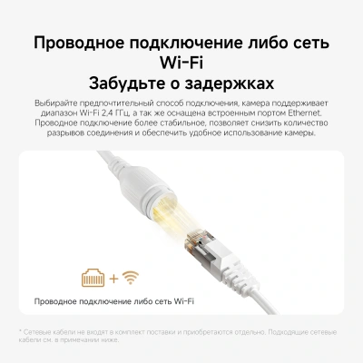 Камера видеонаблюдения IP Xiaomi CW300 EU Wi-Fi 2.8-2.8мм цв. корп.:белый/черный (BHR8097EU)