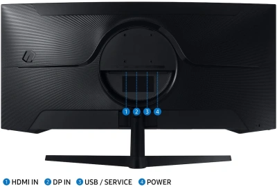 Монитор Samsung 34" Odyssey G5 LC34G55TWWPXEN черный VA LED 21:9 HDMI матовая 250cd 178гр/178гр 3440x1440 165Hz FreeSync Premium DP UW 5.6кг
