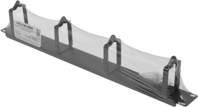 Кабельный органайзер горизонтальный ЦМО ГКО-4.62-9005 односторонний кольца 1U шир.:19" глуб.:85мм