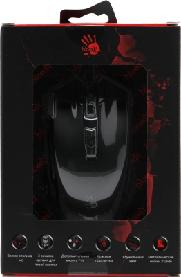 Мышь A4Tech Bloody V9M черный оптическая 6200dpi USB 9but