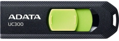 Флеш Диск A-Data 128Gb Type-C UC300 ACHO-UC300-128G-RBK/GN USB3.2 черный/зеленый