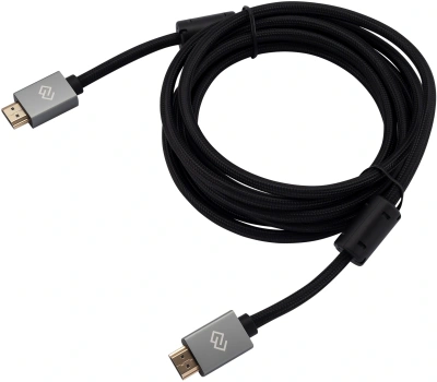 Кабель аудио-видео Digma HDMI (m)/HDMI (m) 3м. феррит.кольца позолоч.конт. черный (D-HDMI-2FF-V2.0-3M)
