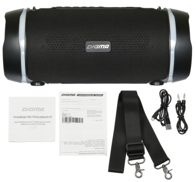 Колонка порт. Digma S-39 черный 25W 1.0 BT/USB 3000mAh (SP3925B)
