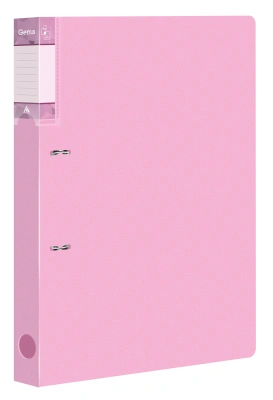 Папка на 2-х D-кольцах Бюрократ Минерал GEM0812/2RPIN A4 пластик 0.7мм кор.32мм торц.карм с бум. встав розовый аметист