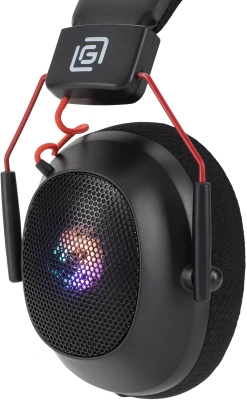 Наушники с микрофоном Оклик HS-L305G черный/красный 2м мониторные оголовье (2060511)