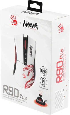 Мышь A4Tech Bloody R90 Plus Naraka белый/рисунок оптическая 5000dpi беспров. USB 7but