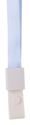 Шнур для пропуска Deli 8352l-blue 45х1см нейлон голубой (упак.:12шт) пластиковый пакет