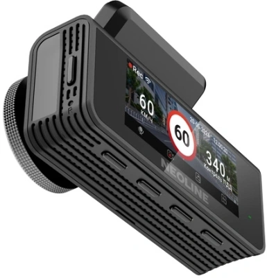 Видеорегистратор Neoline Argus Dual черный 2160x3840 140гр. GPS карта в комплекте:64Gb Sigmastar SSG86296