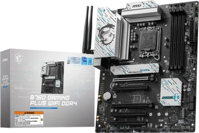 Материнская плата MSI B760 GAMING PLUS WIFI DDR4 Soc-1700 Intel B760 4xDDR4 ATX AC`97 8ch(7.1) 2.5Gg+HDMI+DP